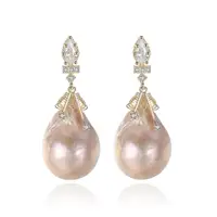 

Shaped Baroque Pearl S925 Sterling Silver Earrings Boutique Earrings Factory Direct Wholesale