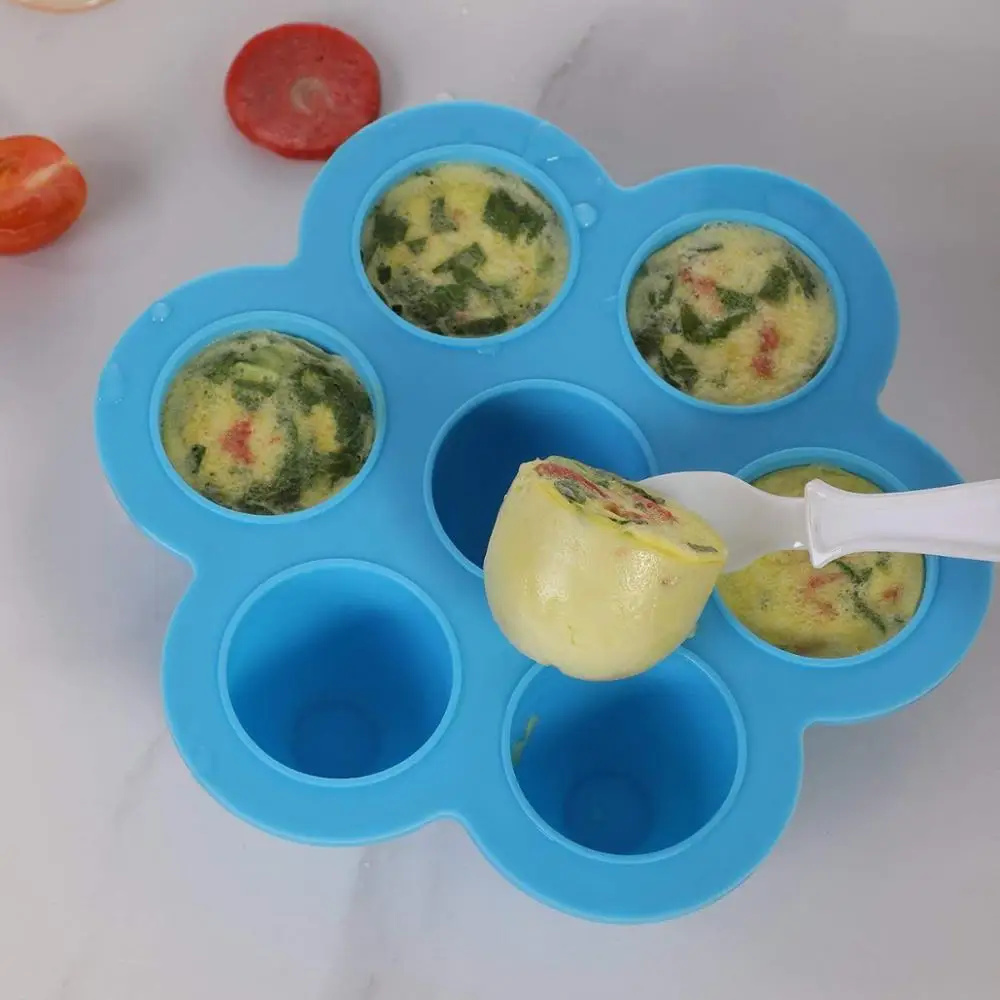 
Amazon Hot Sell 7 Holes Silicone Egg Bites Molds for 5/6/8qt Instant Pots 