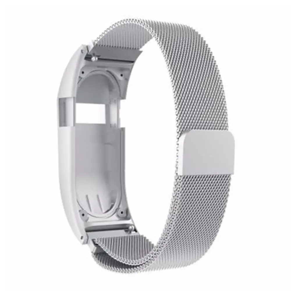 

SIlver metal Milanese Loop stainless steel strap for Fitbit Charge HR watch bands, Silver;gold;black;rose