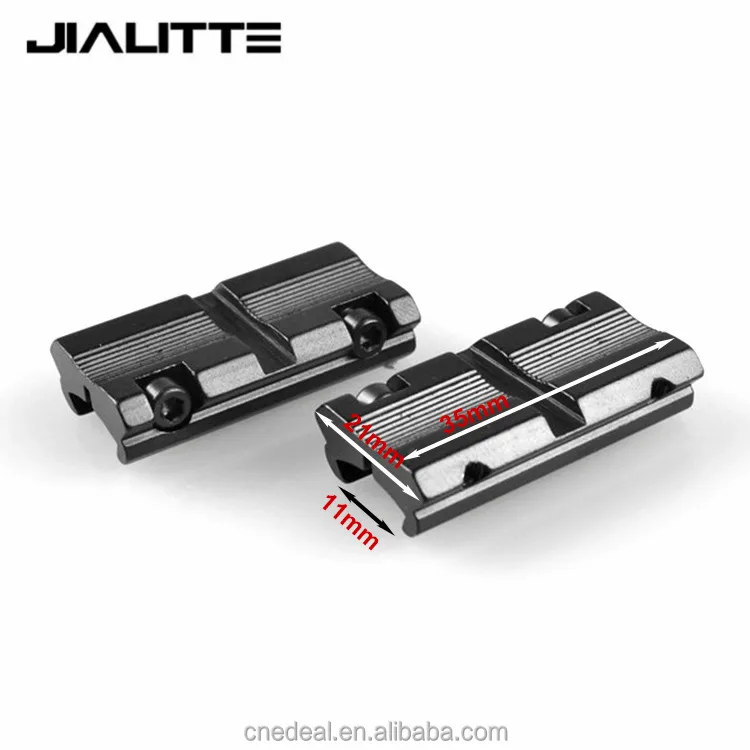 

Jialitte Hunting Rifle Gun Scope Mounts Base Tactical 11mm Dovetail to 20mm Weaver Picatinny Rail Adapter Mount Accessory J028, Black