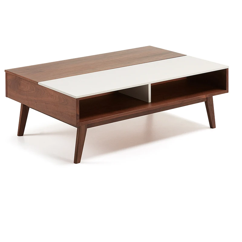 中国制造现代风格胶合板茶几,核桃边桌