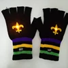 New product ideas 2019 Mardi Gras LED Knitted gloves winter Acrylic Yarns light up gloves