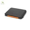 Energy saving 2 port usb quick charging square solar power bank flashlight