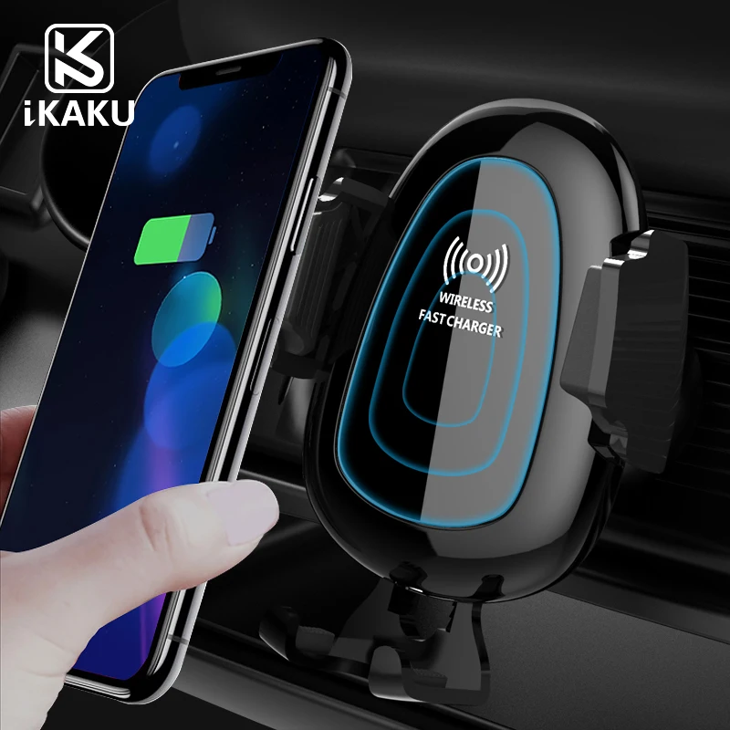 

KAKU Qi Wireless Charger Multi-Funtion Charging Phone Wireless Car Charger Holder For Samsung S9