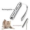 3 in 1 Rechargeable Multi Function Mini Aluminum LED Light Flashlight Pet Cat Catch Laser Pointer Interactive Exercise Toy