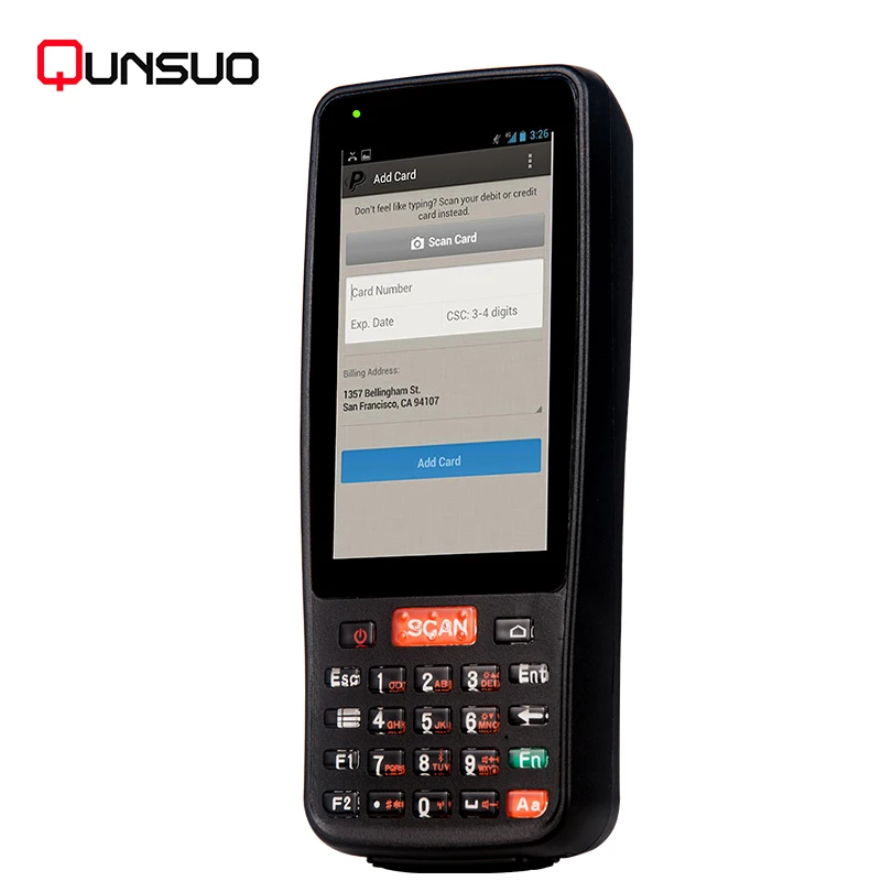 

Industrial android handheld PDA 4.0inch touch screen with rfid reader