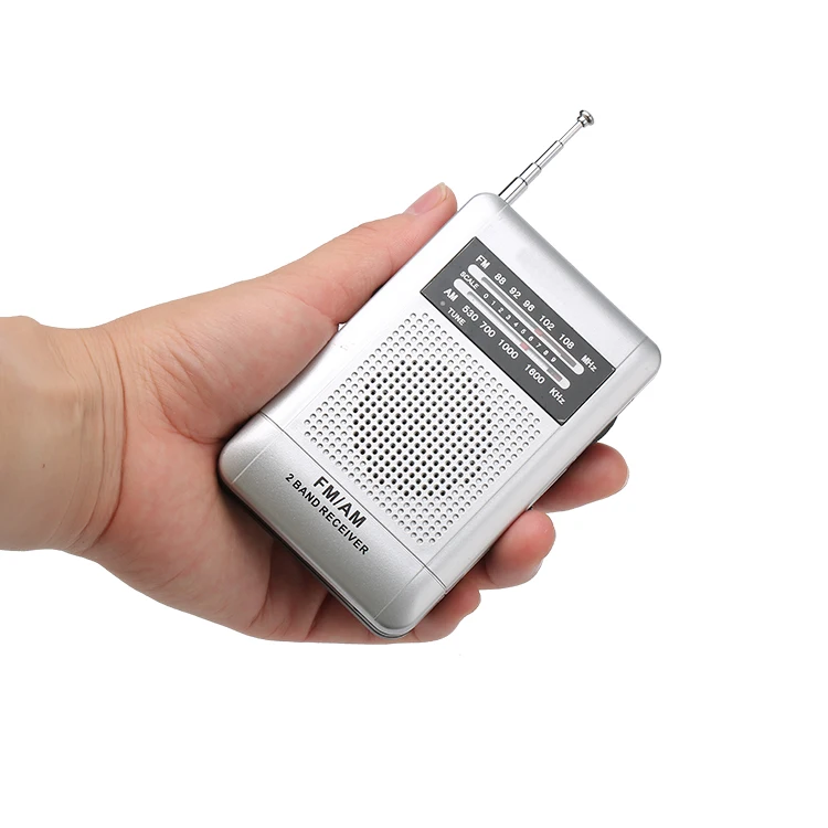 

Portable analogue radio good quality clear sound radio am fm, Black, silver
