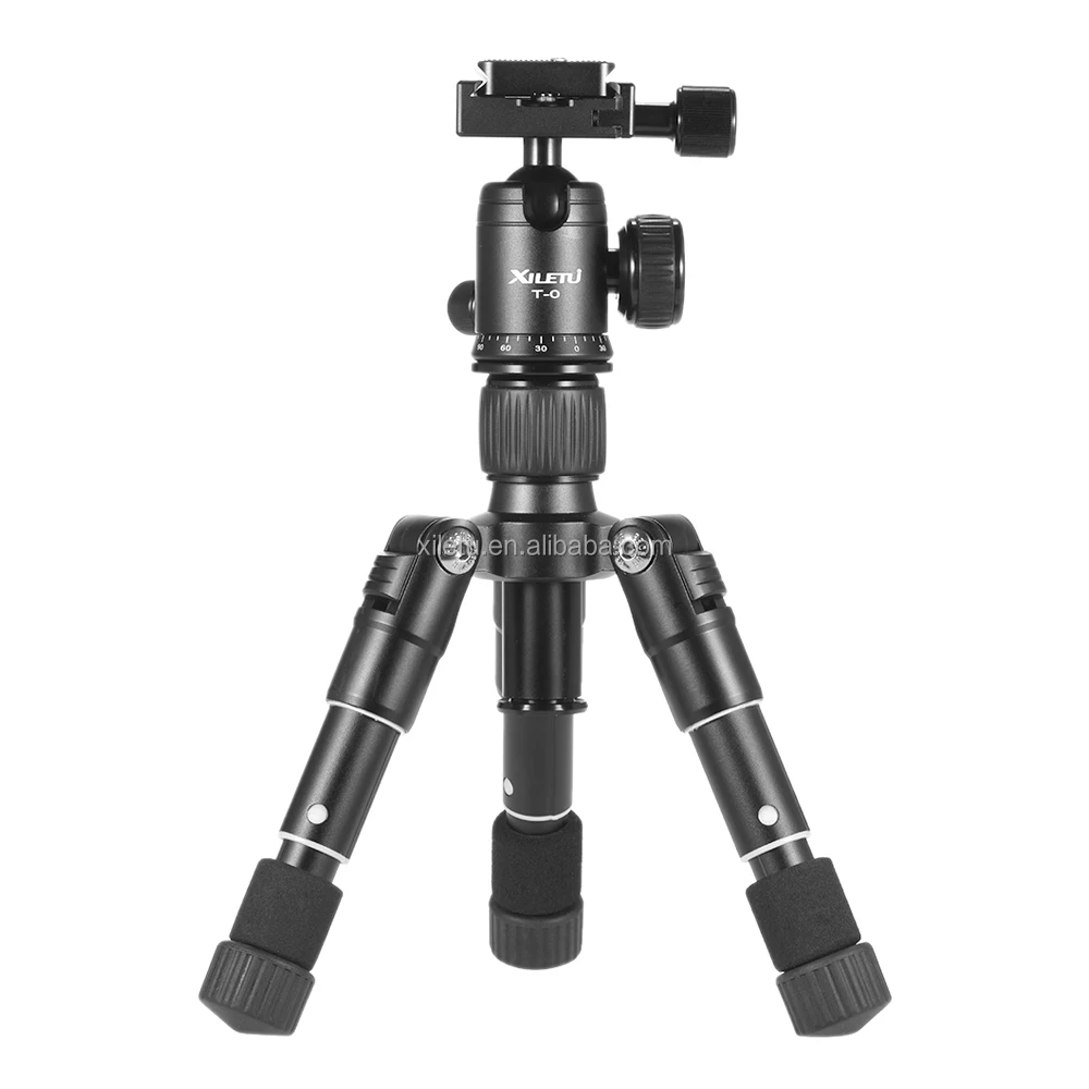 

XILETU FM5-MINI Portable Tabletop Desktop Aluminum Waterproof Tripod For Camera Cell Phone, Black