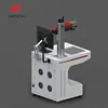 Wuhan small enclosed laser 50w jewelry marking machine with rings rotary/ dust extraction / auto focus system