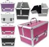 Large Beauty Cosmetic Box Sequins Make Up Vanity Case Nail Tech Hair Salon Bag