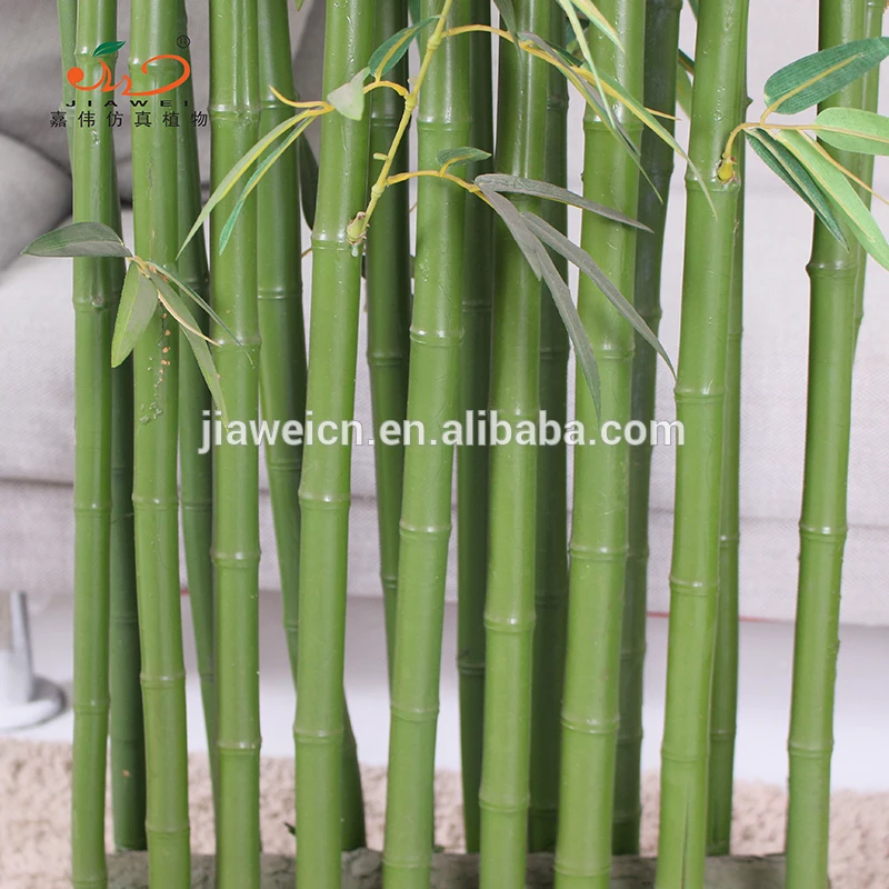 Natural Artificial Bamboo Tree Plastic Bamboo Plant Leaves Indoor