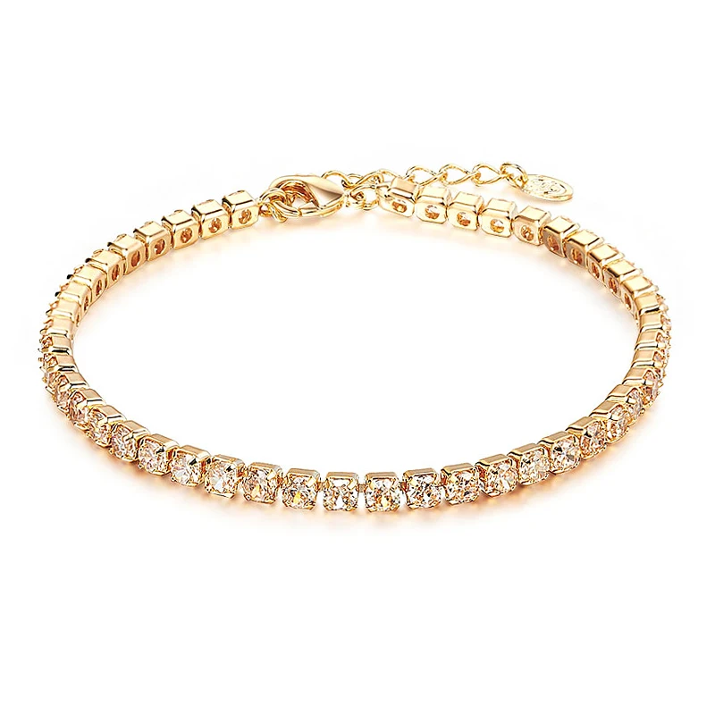 

Wholesale fashion 18K Gold 925 Sterling Silver Diamond Tennis Bracelet, Picture