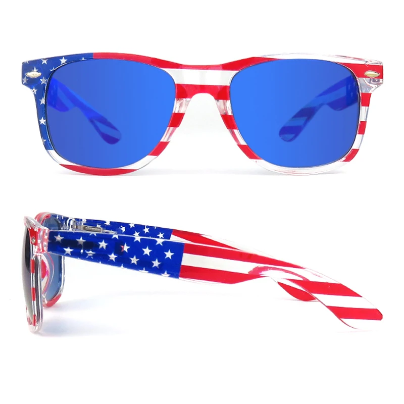 

2021 Polarized Sunglasses Vintage Square Sun Glasses American Flag Sunglasses Donald Trump Flag