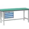 TJG-57N steel mobile repair work table with rubber top in stock now