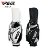 New design occident style high quality black and white OEM custom LOGO design your own pu waterproof man standard golf bag