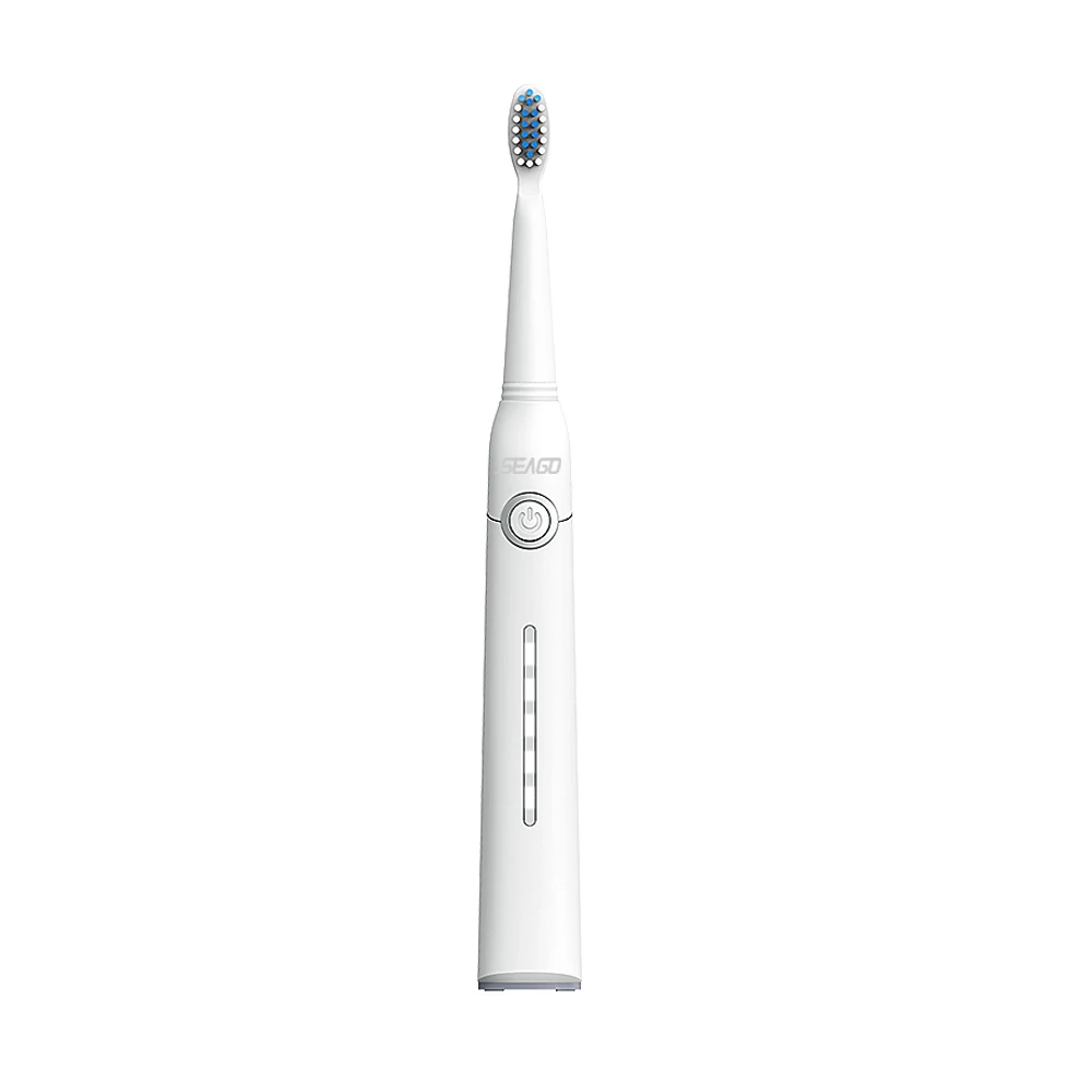

Seago Sonic Electric Toothbrush Adult Waterproof Sonic USB Rechargeable sonic Tooth Brushes with 3pc Replacement Brush Head, White;black