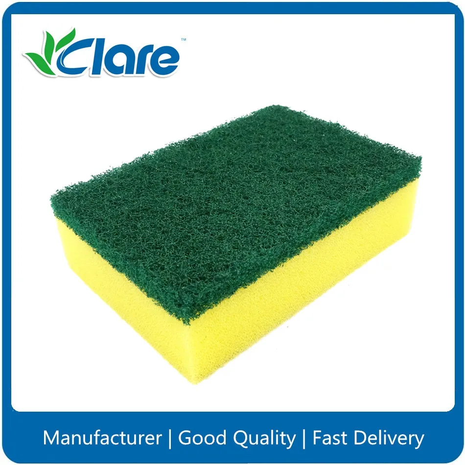 Wholesale Custom Rectangle Scourer Sponge Bulk Household Kitchen