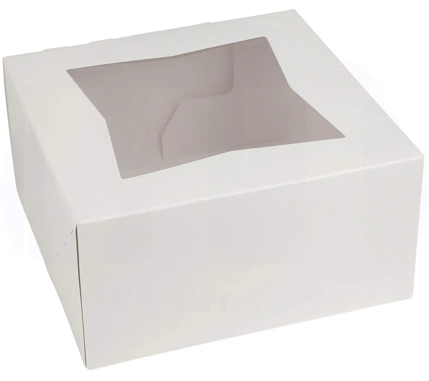 Case Of 100 Kraft New Non Window Paperboard With Lock Corner Box Bakery 10X...