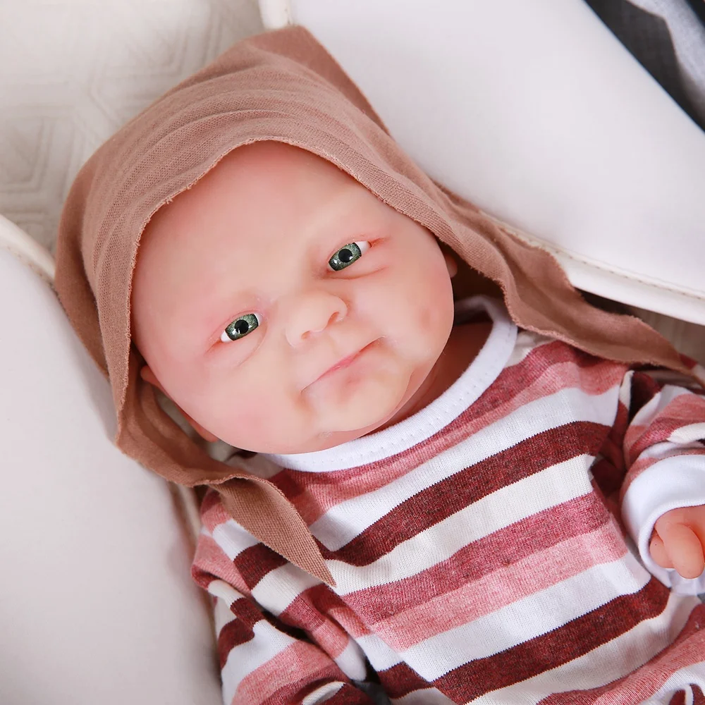 
14 Inch Realistic Full Silicone Baby Doll Reborn Soft Silicon Toys 