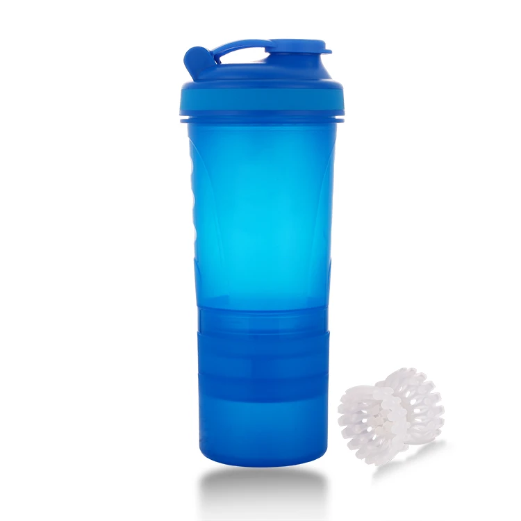 

Food Grade Plastic Water Bottle With Storage Box, Sports Travel To Work Multi-Function Shake Bottle, Transparent color