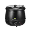 10L Electric round black countertop soup warmer kettle soup tureen