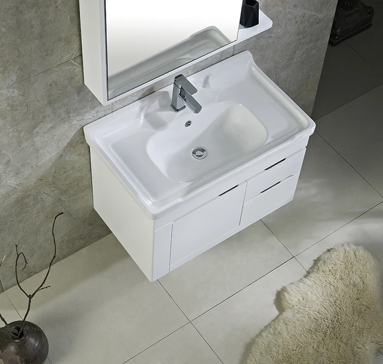 White Color Wall-Mounted Wash Basin Vanities Vanity bathroom cabinet