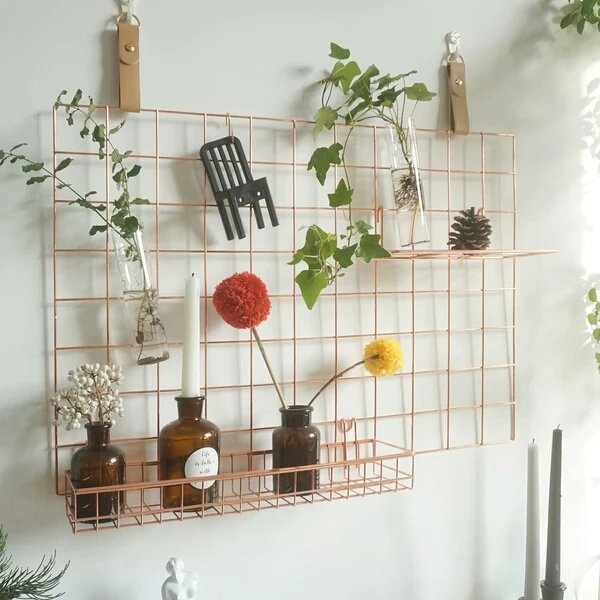 550-88g Free Sample Nordic Style Iron Art Hanging Gold Metal Craft Wall