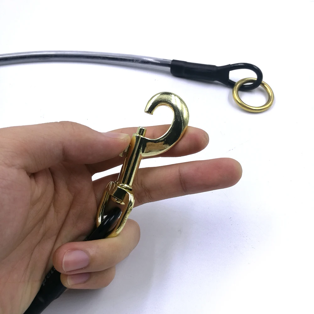 Hot Selling Aluminum Coated Steel Dog Tie Out Cable Customized Carabiner