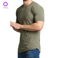 

2019 OEM Muscle Fit men 94%polyester 6% spandex T Shirt Tri-Blend pursue fitness gym shirt