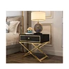 Unique Home Hotel Usage Luxury Side Table Mirrored Bedside Table Smart Nightstand