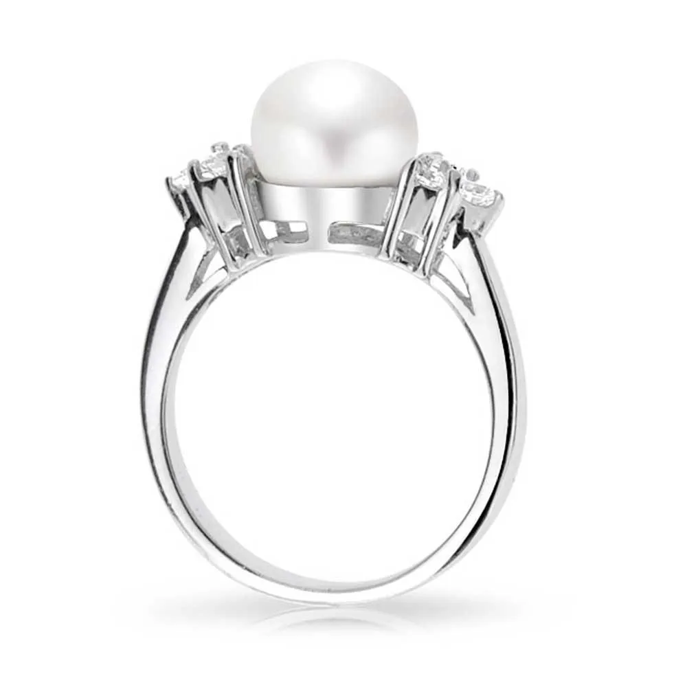 New Fashion 925 Sterling Silver Unique Cultured Pearl Ring Buy