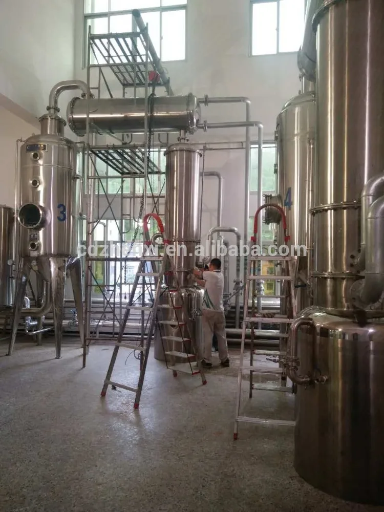 Single effect vacuum evaporator for milk juice