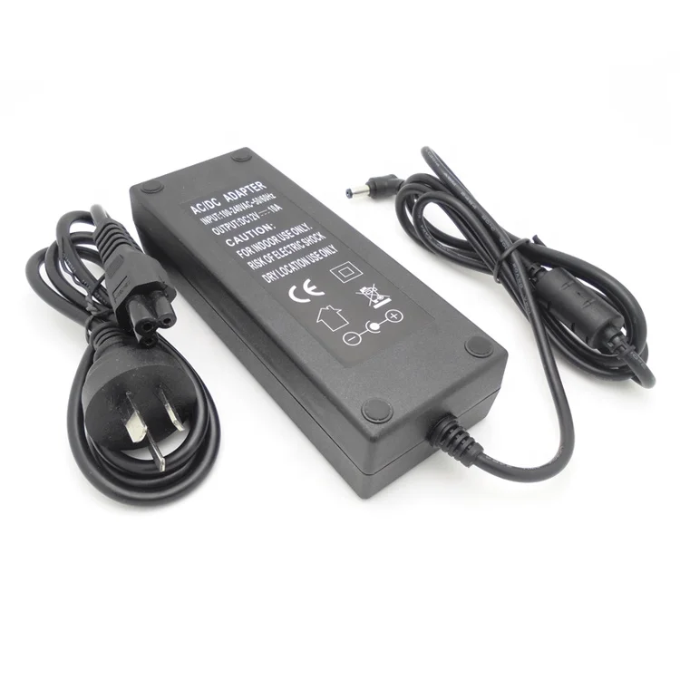 Plug and play laptop 110V 230V AC To DC transformer 24V 5A 12V 10A LED Strip power Adapter