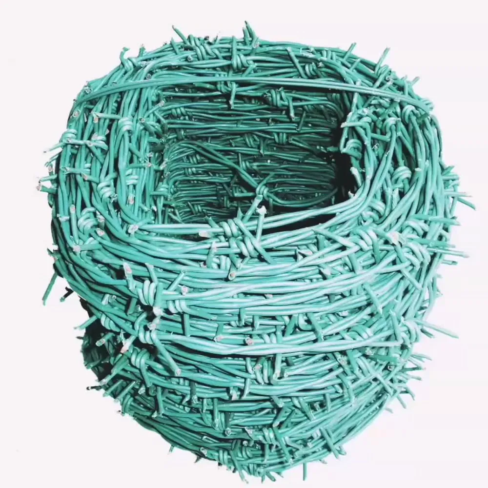 
PVC coating 14 gauge barbed wire and post 