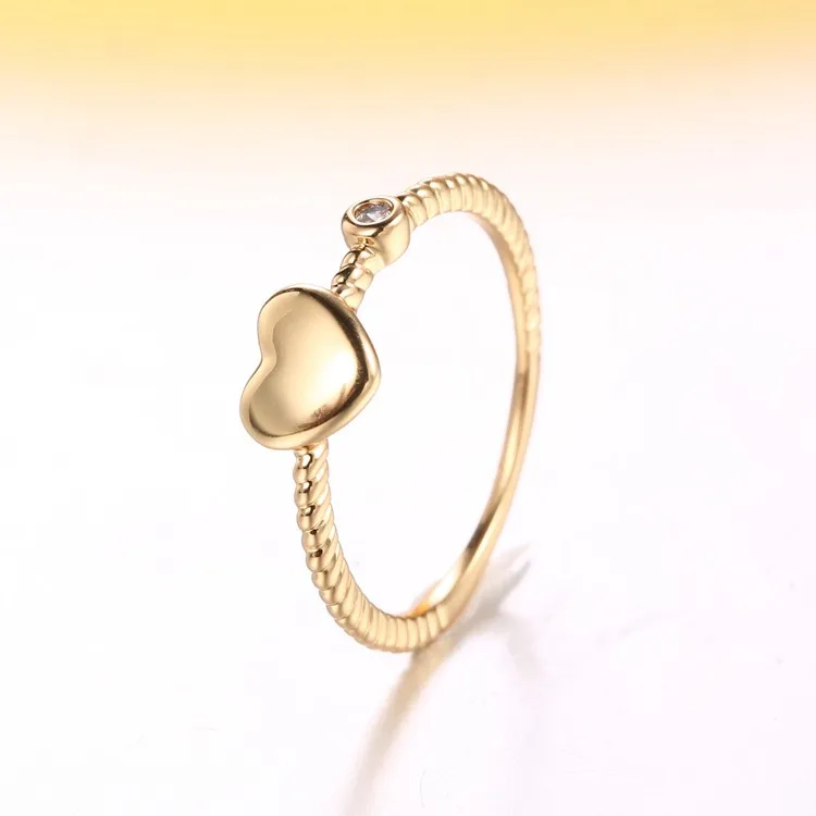 heart shape gold ring design