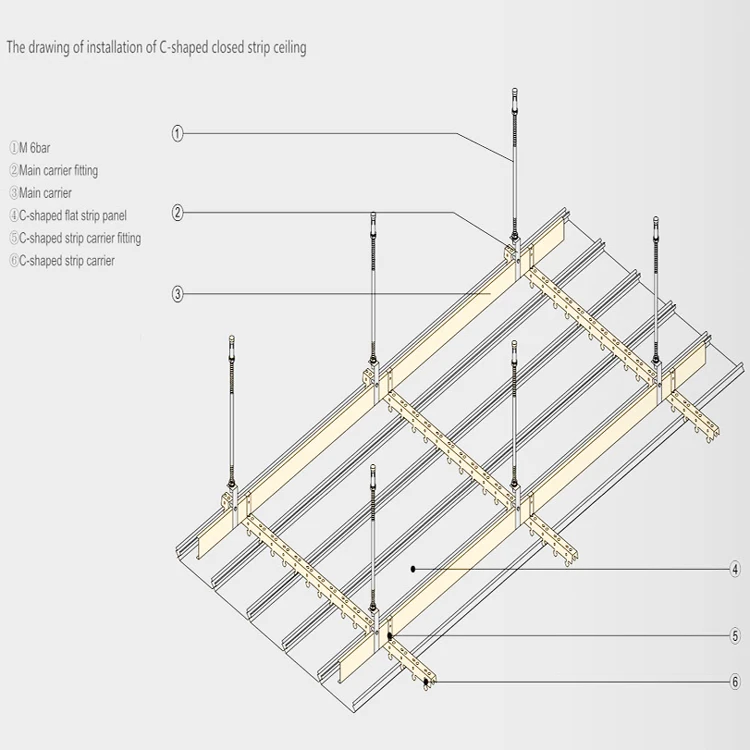 Finishing Aluminum Slat Ceiling Building Materials New Decorative ...