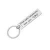 Drive Safe Keychain Flash Handsome I Love You Engraved Key Ring Tag AA382