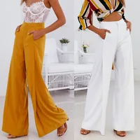 

2019 New Design Women's Pants Loose Slim High Waist Straight Casual Pants