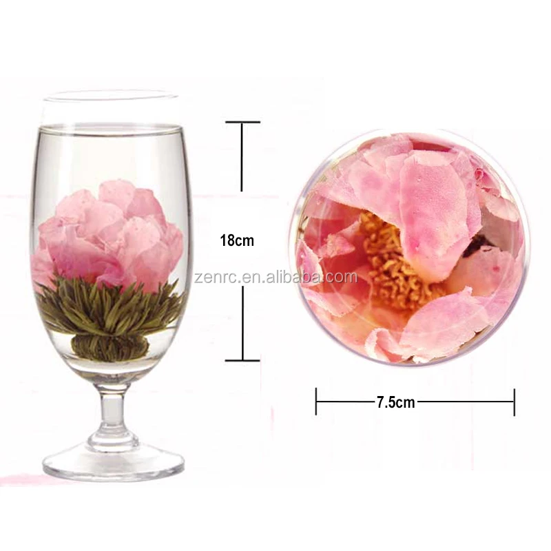 Handcrafted Pink Peony Blooms Tea Organic healthy Flowering Blooming Tea - 4uTea | 4uTea.com