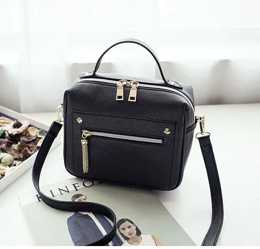 

New Fashion Pu Leather Solid Hotsale Ladies Shopping Casual Mini Crossbody Handbag