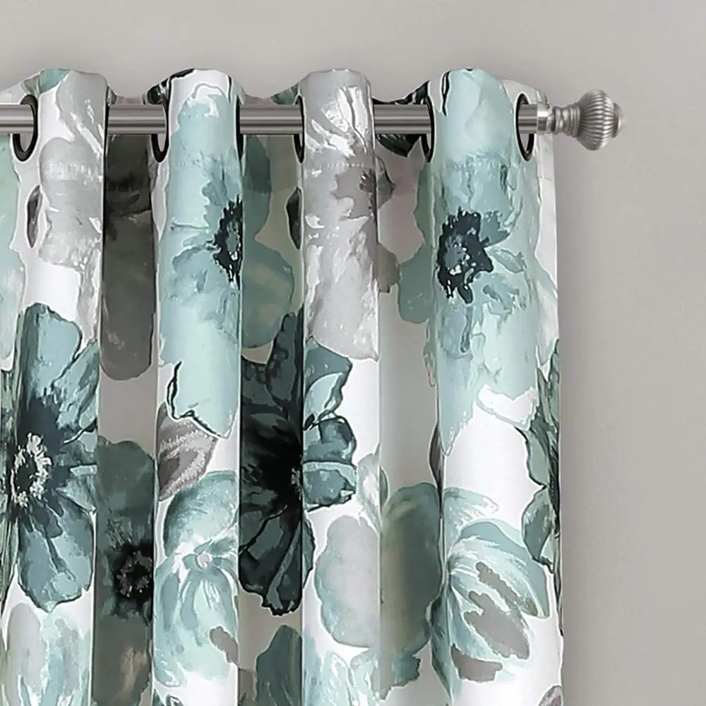 Ready To Ship Floral Print Room Darkening Blackout Window Curtain for The Living  Room