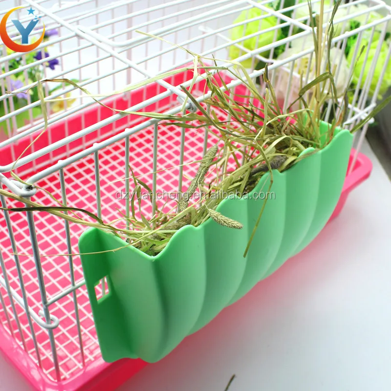 2018 New Hay Feeder For Rabbits Plastic Feeder For Small Animal Easyinstall Grass Feeders To