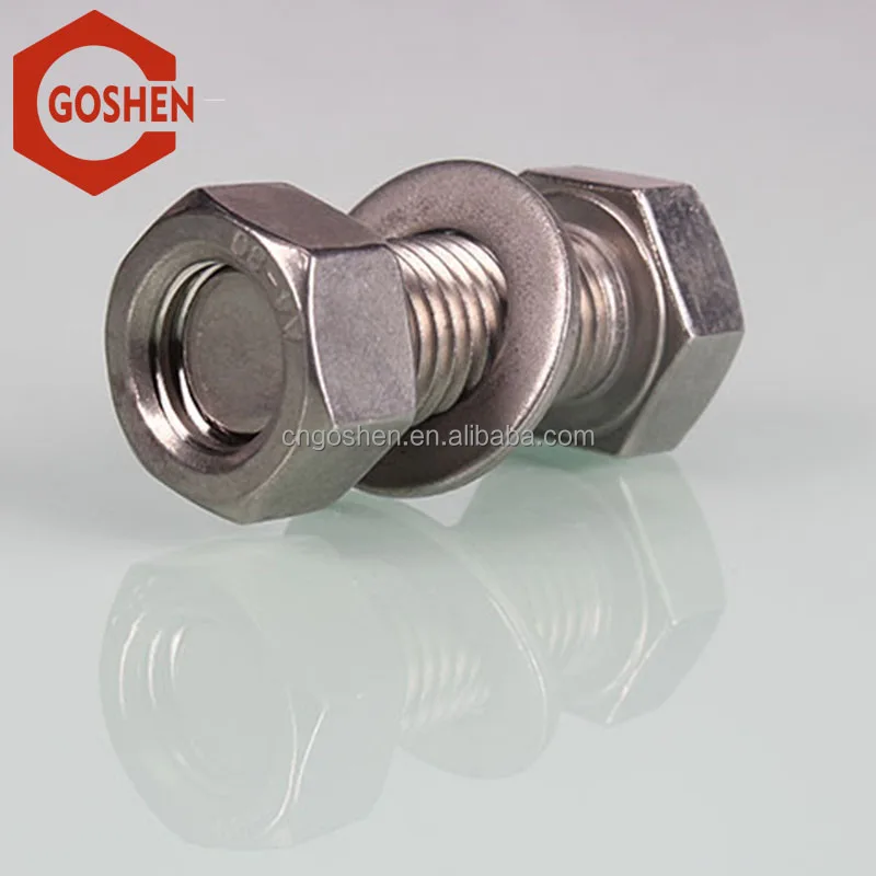 
China wholesale high quality standard size DIN933 hex bolt and nut 