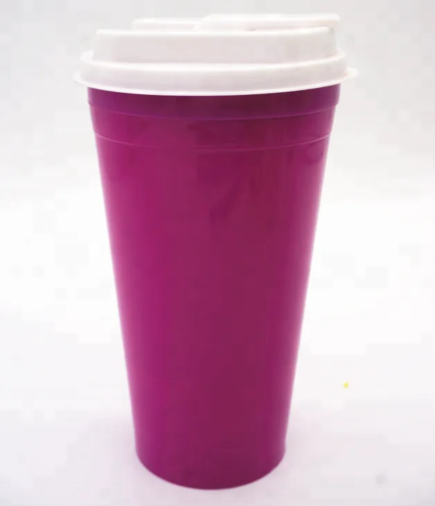 Doudle mur publicit&eacute; tasse en plastique avec impression par transfert thermique en couleur