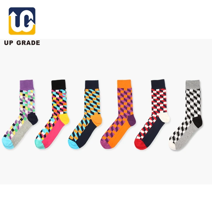 

UG professional cheap custom made happy socks, Like picture