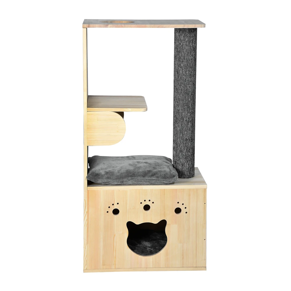 

GMTPET Pet Products Factory Top Best Selling New Pet Products Design Pet Wooden House Furniture Cat Tree Wood, Customized