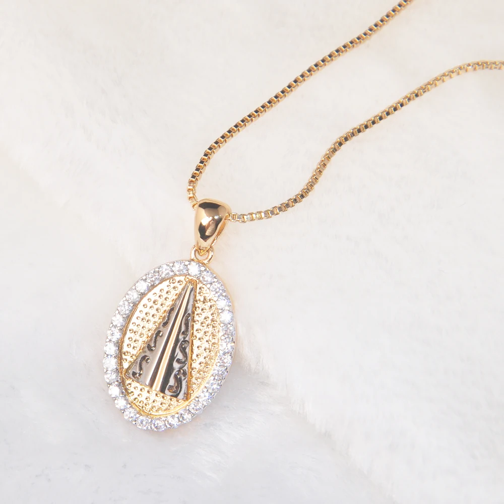

OB Women Jewelry-Brazil Women Style Jewelry 18K Gold And Rhodium Plated Buddha Pendant In Stone