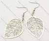 Women's Gifts Stainless Steel Silver Leaf Shape Earrings from China Factory