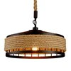 Loft Industrial Creative Hemp Rope Hanging Light with Retro chandeliers style for restaurant or bar