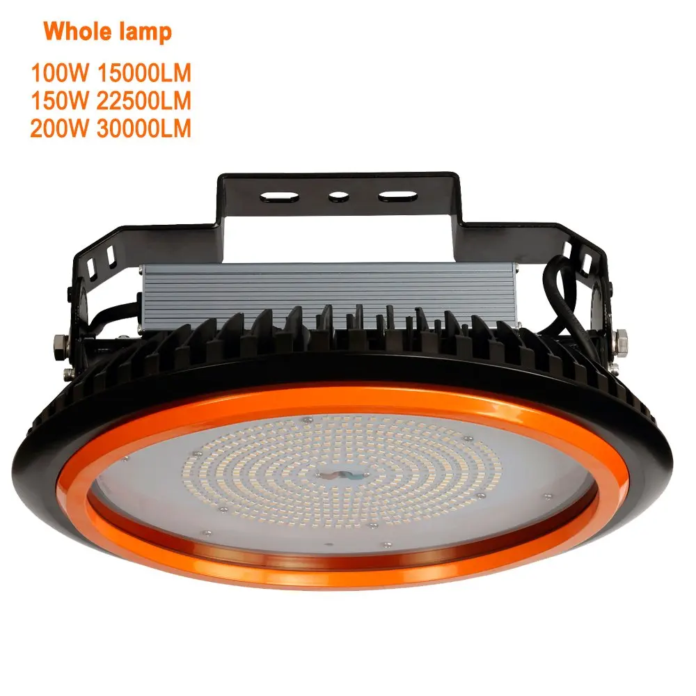 Promotion Factory led Industrial lamp 30000lm 200w UFO LED High Bay Light CCT 6000k,200w UFO led high Bay Light 200w ul proved led Warehouse Light high Bay led Lighting 200w(200W)